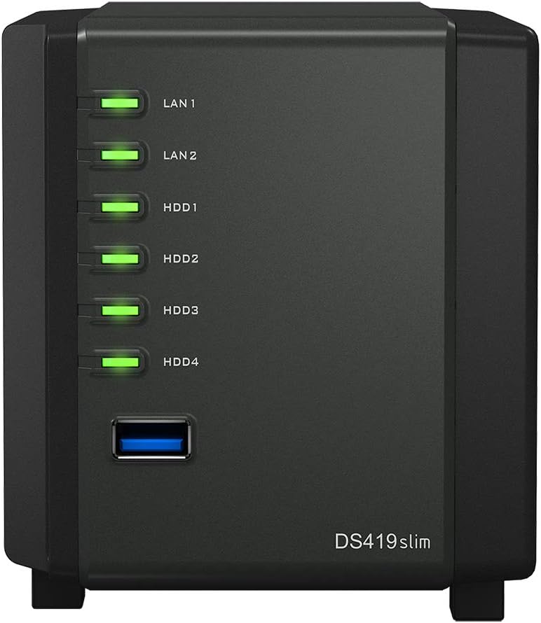 Synology DiskStation DS419slim コンパクトデスクトップNASサーバー Marvell Armada 3