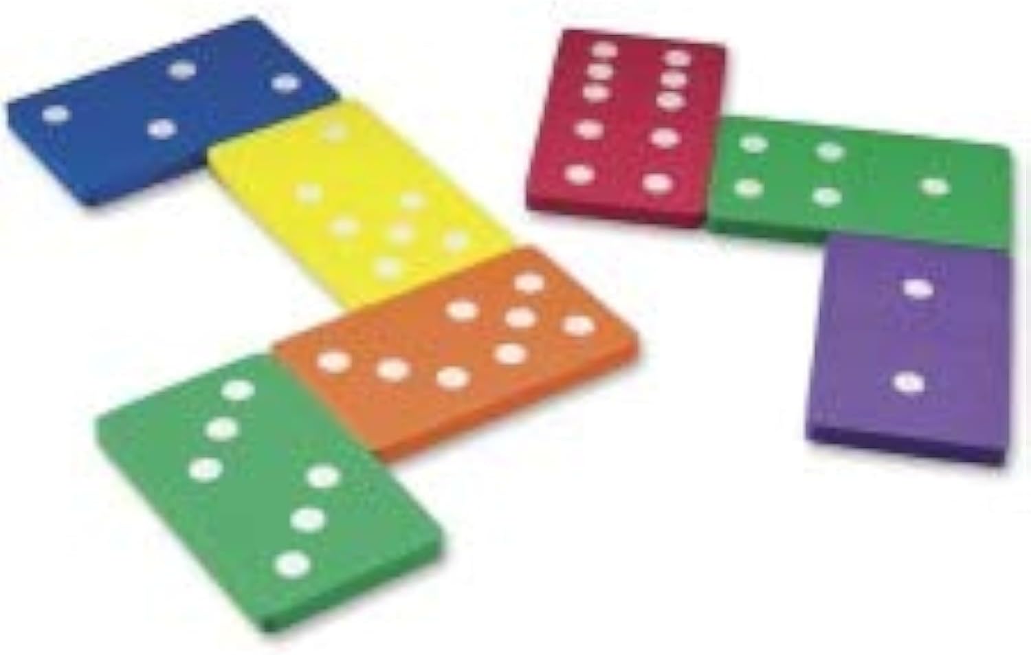 Learning Resources 6380 Jumbo Foam Dominoes, Multicolor - 28 Pieces/Set
