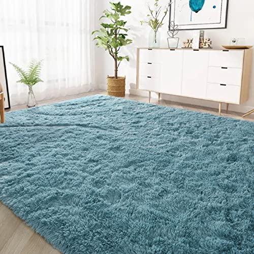 Vasofe Super Soft Green Fluffy Area Rug 5X7, Shag Bedroom Rug, Large Fuzzy Rugs For Living Room For Kids Boys Girls Teens, Plush Nursery Rug, Shaggy Furry Throw Carpet, Indoor Home Decor Floor Rug #TOP2