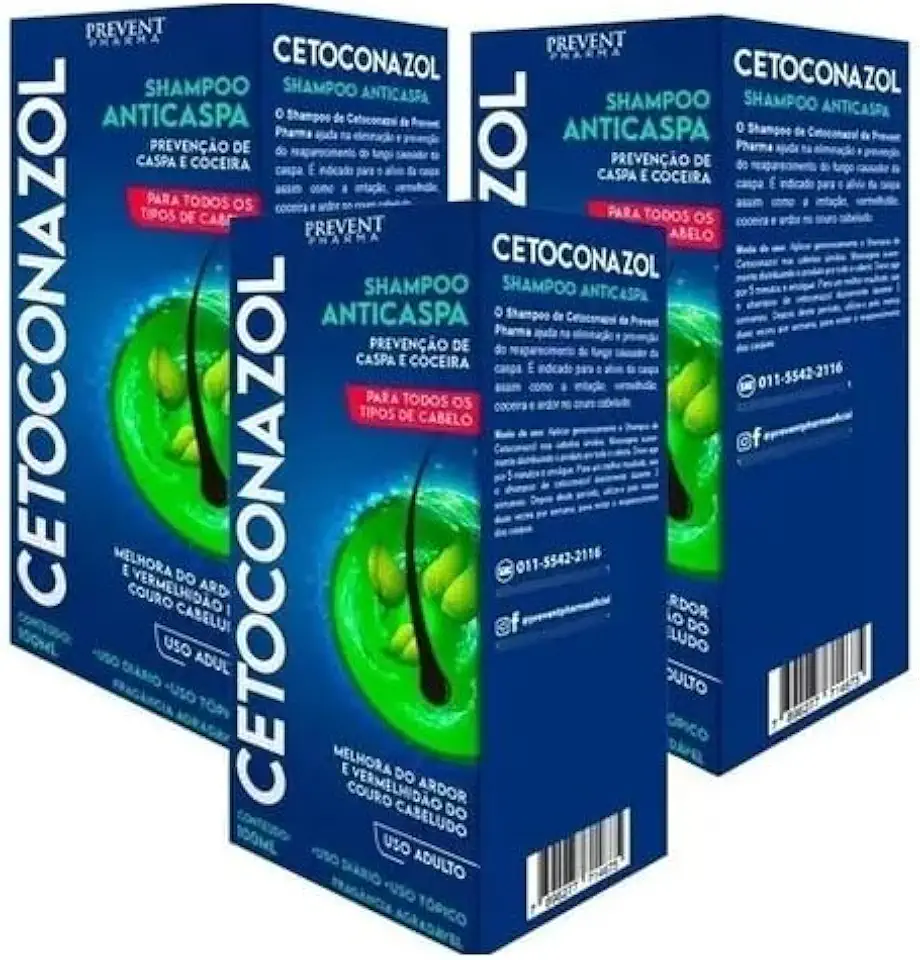 Genérico Cetoconazol Shampoo Tratamento Anticaspa Coceira 100ml