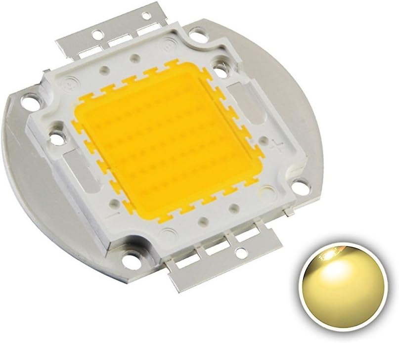 Chanzon SMD High Power Led Chip 50W COB LED Lamp Beads for Floodlight Spotlight 3000K-3500K (Warm white)