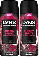 Lynx Men's Cherry Spritz Premium Deodorant Body Spray 150 ml (Pack of 2)