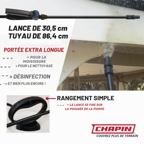 Chapin International Chapin 20074 Pulvérisateur d'eau de Javel avec Bouclier en Bonus, Blanc translucide 3,8 l – vue 6