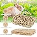 Blulu 4 Pcs Rabbit Grass Bed Rabbit Mats Guinea Pig Hamster Bedding Hay Bunny Natural Straw Woven Bed Handmade Bedding Sleeping Grinding Nesting and Chewing for Chinchilla Hedgehog Small Animal