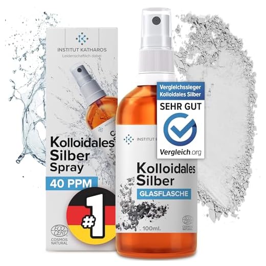 Kolloidales Silber Spray 100mL | 100% natürlich 40 PPM | Hohe Konzentration, kleinere Partikeln, höhere Wirksamkeit | Made in the EU.