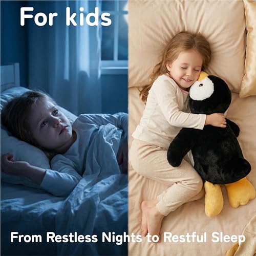Image of Niuniu Daddy Penguin Weighted Stuffed Animals for Kids & Adults, 25 inch | 5lb Large Weighted Plushies Pillow for Sleeping and Calming, Cute Lying Plush Toy Huggable Gift for Everyday Comfort