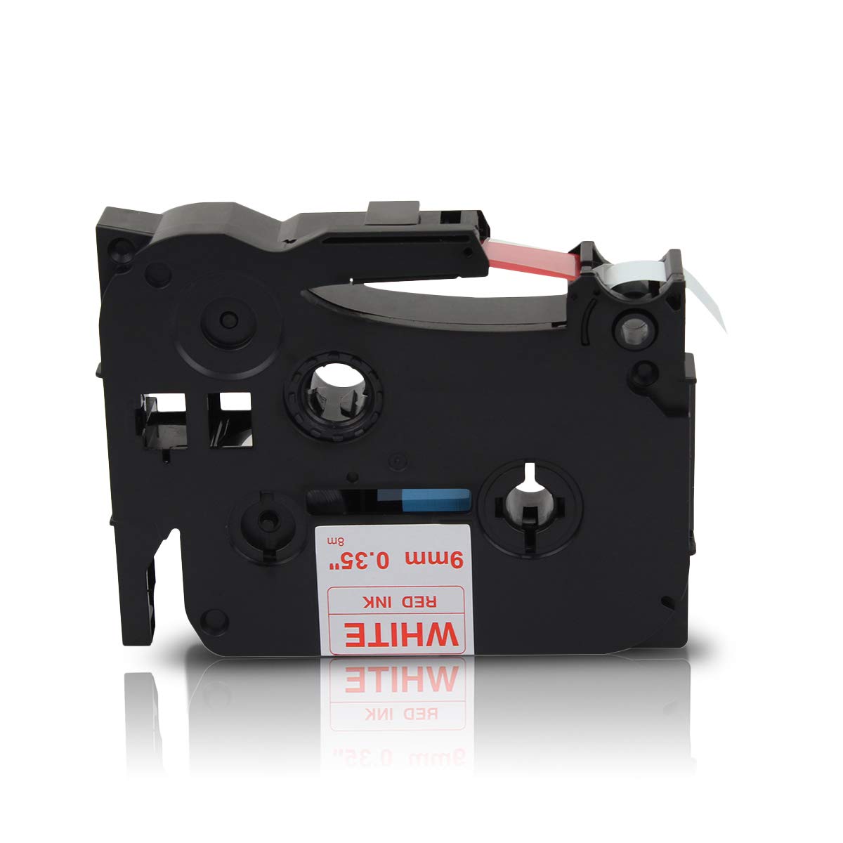 10x Schriftband für Brother P-Touch P700 2430pc H100lb D400 D600vp 1000f 1750 300 E100 E500vp 3600 kompatibel zu TZe-222-9mm x 8m Rot auf Weiß