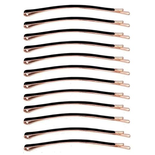 Textention Horquillas para el cabello, pasadores de pelo gigantes, pinzas largas de metal para mujeres y niñas (negro, 12 unidades, L)