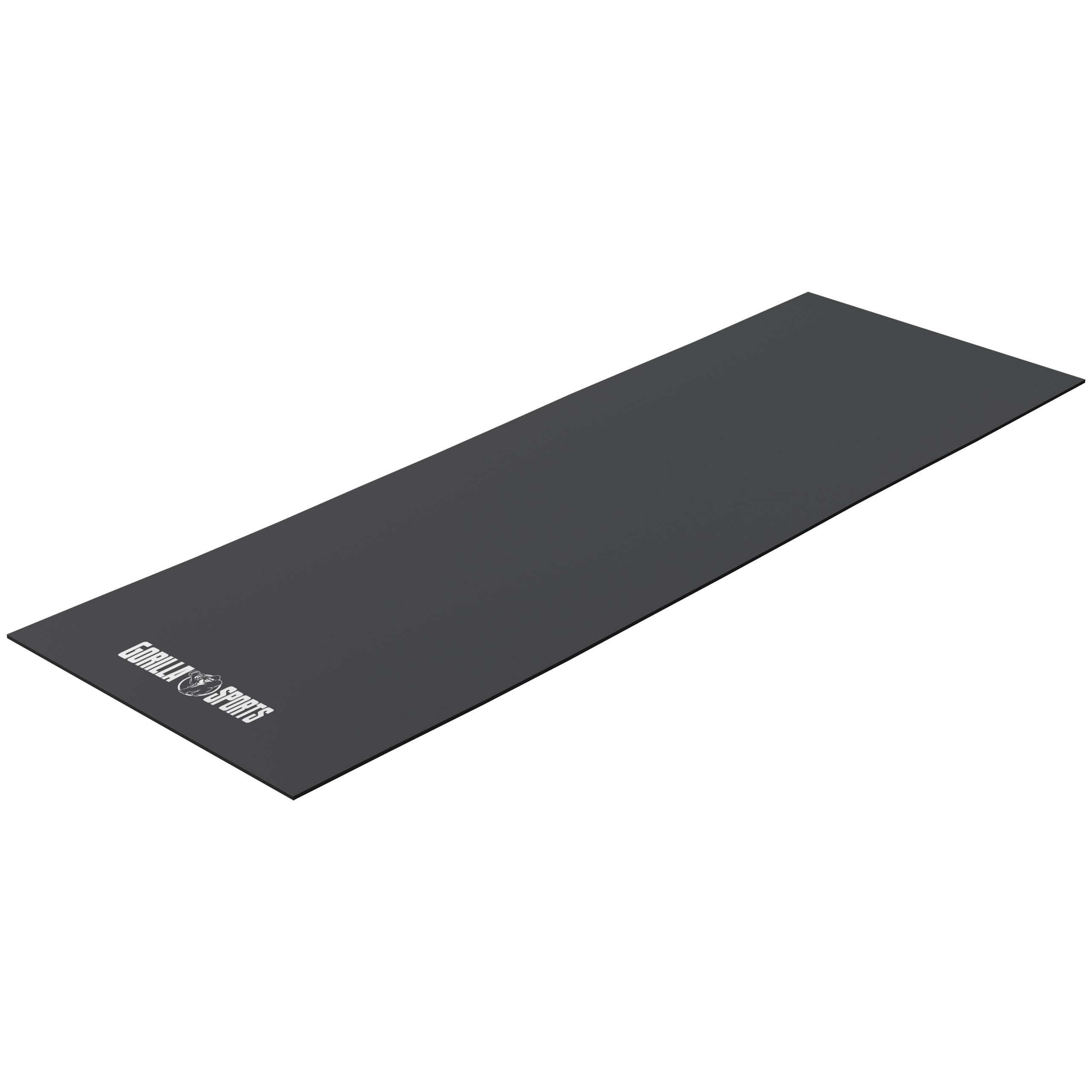 GORILLA SPORTS® Tapis de Protection de Sol - 180/120 x 60 x 0,6 cm, PVC, Antidérapant, Noir - Tapis pour Équipement de Fitness, Appareils de Musculation, Sport, Maison