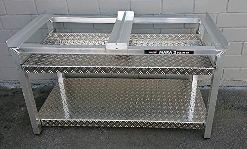 Waschmaschinen Untergestell Mara 2 Premium 700 WASCHCENTER mit 1 Teleskop-Auszug rappelfrei für Wäschekörbe/70 cm hoch/mit Ablageblech