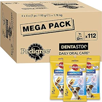 Pedigree DentaStix - Daily Dental Chews For Small Dogs (5-10 kg), 112 Sticks