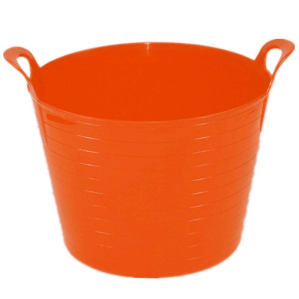 My Home Essentials® 42 Litre Large Flexi Tub Garden Home Flexible Colour Rubber Storage Container Bucket Flex Tub (Orange)