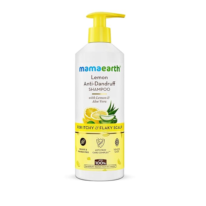 MAMAEARTH LEMON ANTI DANDRUFF SHAMPOO 400ML.