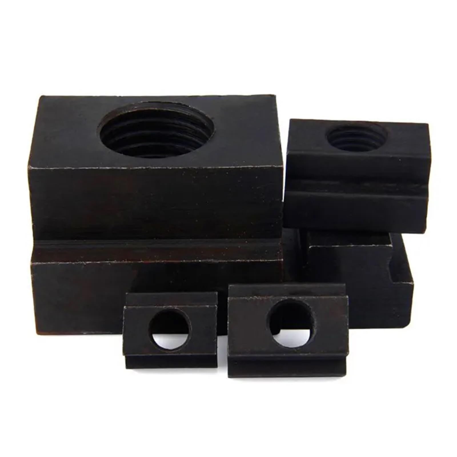 2/5 Stück M6 M8 M10 M12 M14 M16 Gewinde T-Nuten T-Nutensteine ​​45er Stahl mit schwarzem Oxid-Finish Güteklasse 8.8 Gewinde durch T-Nutensteine ​​Möbel(Color:2 PCS,Size:M16)