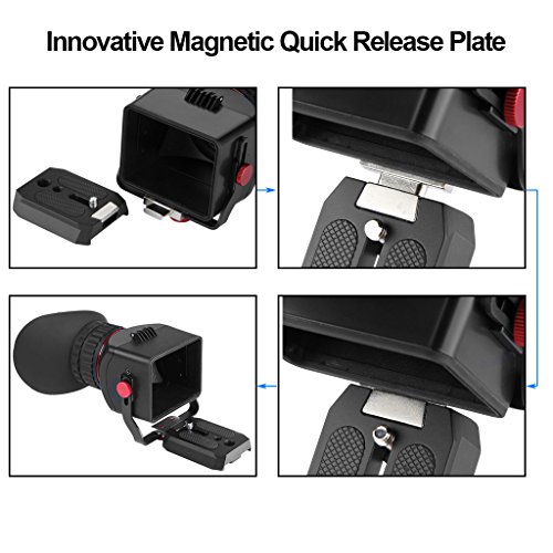 Sevenoak Sk-Vf Pro2 3.0X Magnification Lcd Screen Video Camera Viewfinder Magnifier With Flip-Up Eyepiece For Canon Eos, Nikon, Sony Alpha, Olympus, Pentax Dslr Cameras - Fits 3"-3.2" Screens #TOP6