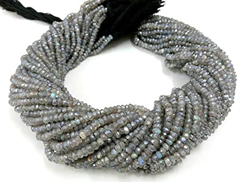 Perles de labradorite micro-facettées pour créer vos bracelets de lithothérapie - 2