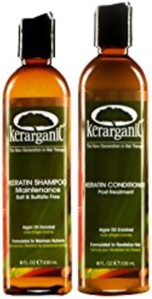 ORGANIC KERATIN POST-TREATMENT SET - SALT & SULFATE FREE SHAMPOO 08oz + CONDITIONER 08oz