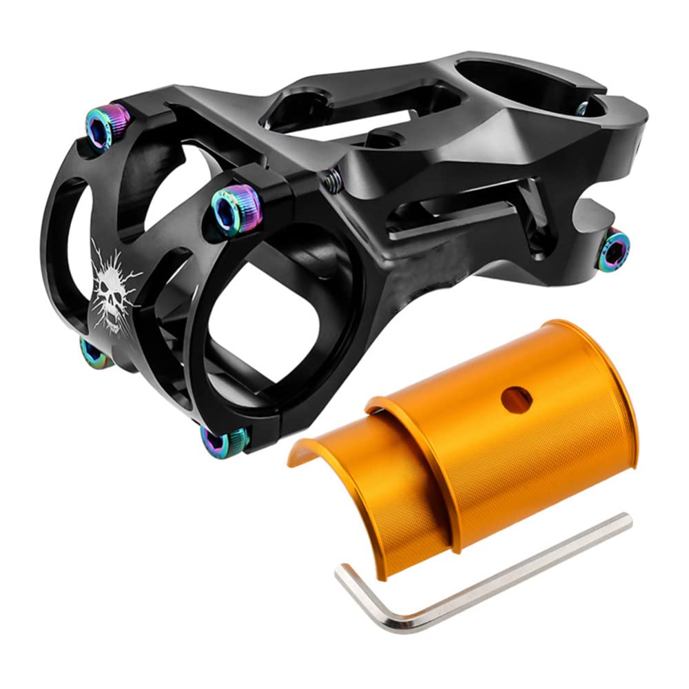 TEQINBicycle Stem, 31.8-35mm 70mm Aluminum Alloy Mountain Bike Stem, Short Handlebar Stem for Most Bicycle, Road Bike, MTB, BMX, Cycling