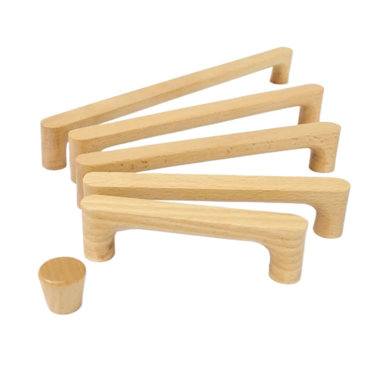 Irfhdcx Beech Knob Cupboard Handles Wooden Cabinet Handles Beech Wood Wardrobe Pulls Walnut Door Knobs Kitchen Drawer For Furniture Hardware(Beech Knob)