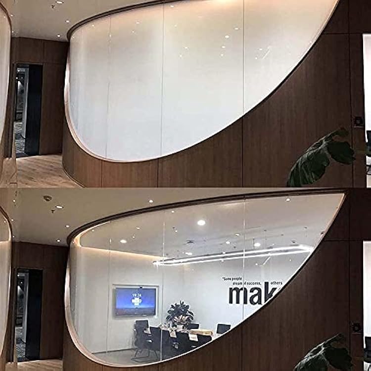 SW PDLC Smart Film Electric Smart Glass Switchable Window Tint for Home, Office, Bathroom and Meeting Room, A4 Size Sample, 8.3X11.71