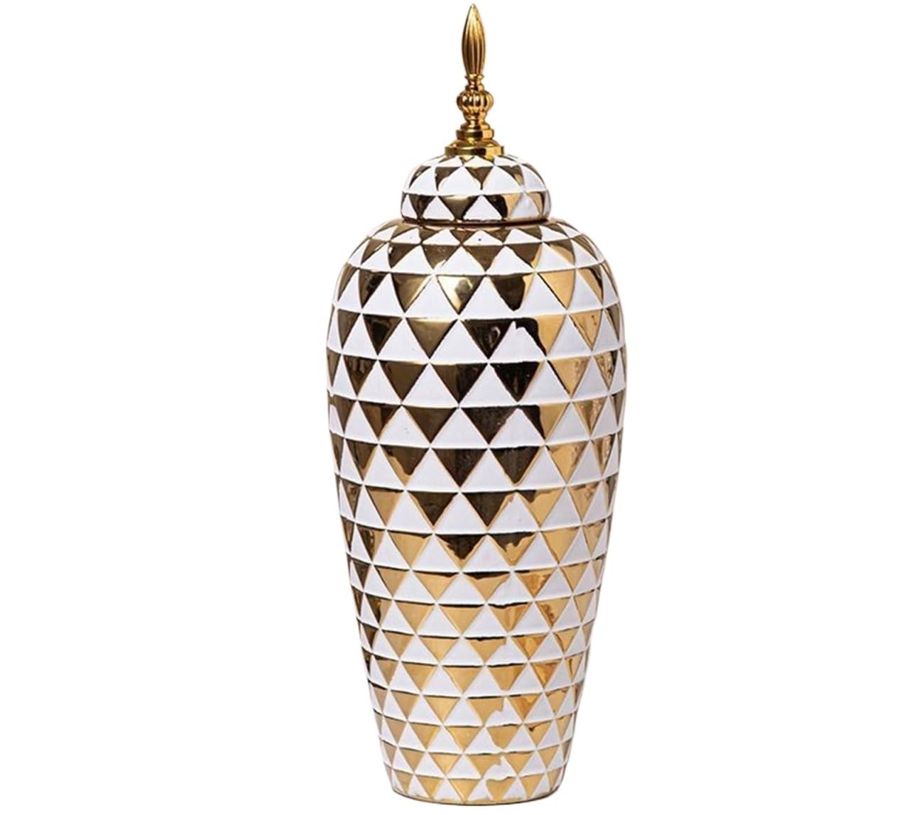 Vase With Lid, Ceramic Ginger Jar