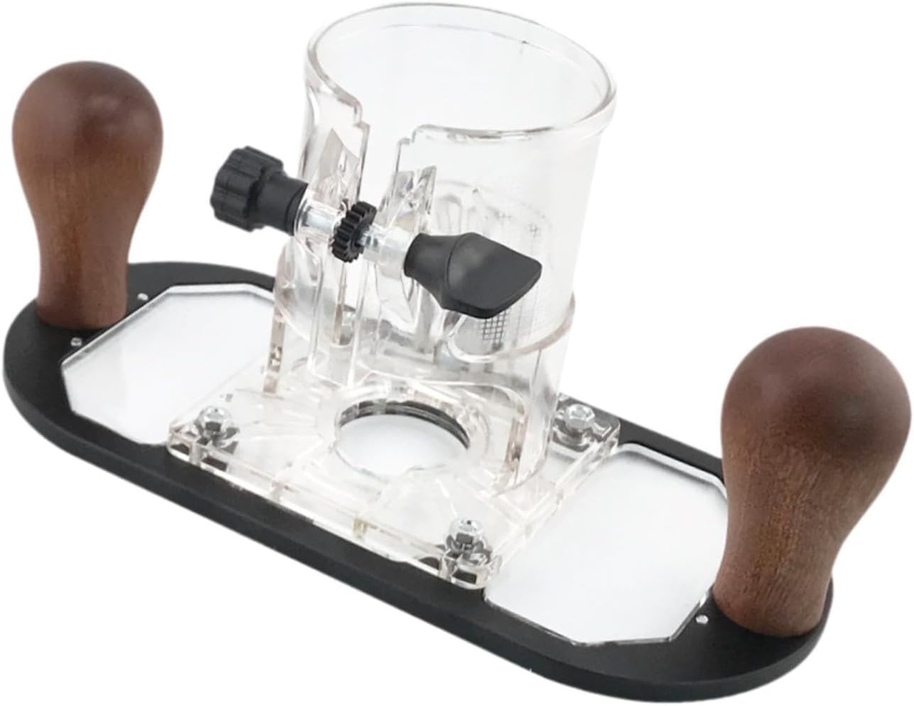 Router Base for Woodworking with Handle, Slotting Bracket for Trimming Equipment, Black