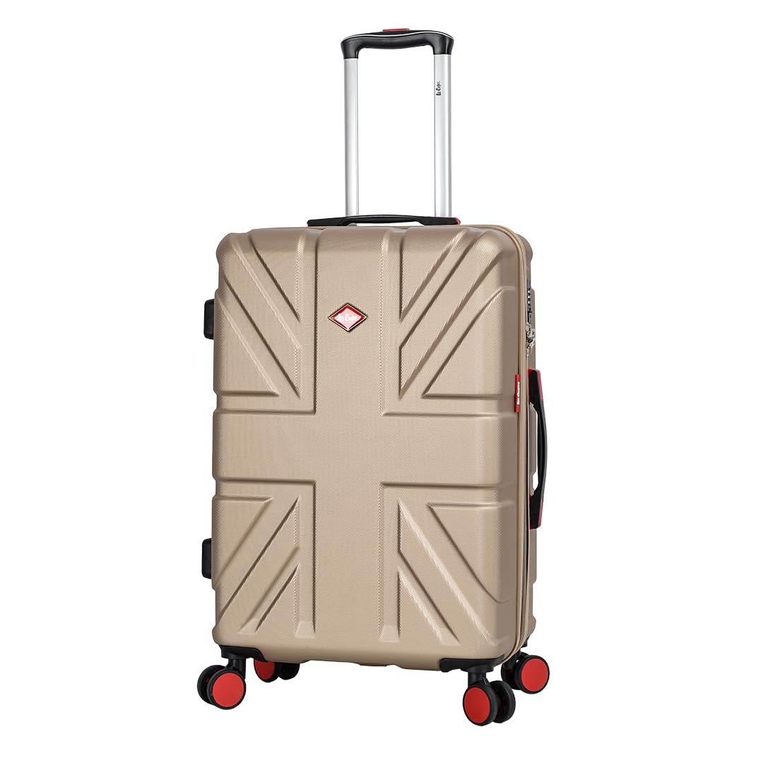 A1 FASHION GOODS Podróże wakacje mocne twarde trwałe 4 koła obrotowe bagaż walizki torby taupe paski, brązowy (taupe), M, Bagaż