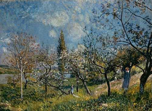 Lienzo cuadro pintura mural de paisaje de Sisley 60x90cm para decoraciones de pared