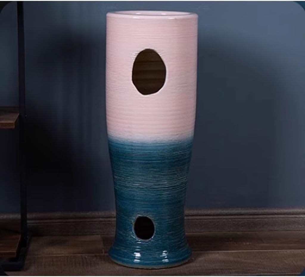 Pedestal Sinks Balcony Personalized Washbasin Home Art Bathroom Floor-Standing Creative Column Basin Sink (A)