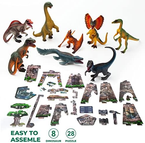 CPSTOYWORLD 3D Dinosaur Toys for Kids 3-14, Realistic Dinosaur Figures and Educational Dinosaur Puzzle Set, Ideal Dinos Toys Gifts for Boys/Toddlers/Dinosaur Lovers