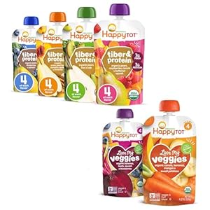 Happy Tot Organics Love My Veggies and Fiber & Protein Variety Packs (32 Pouches)