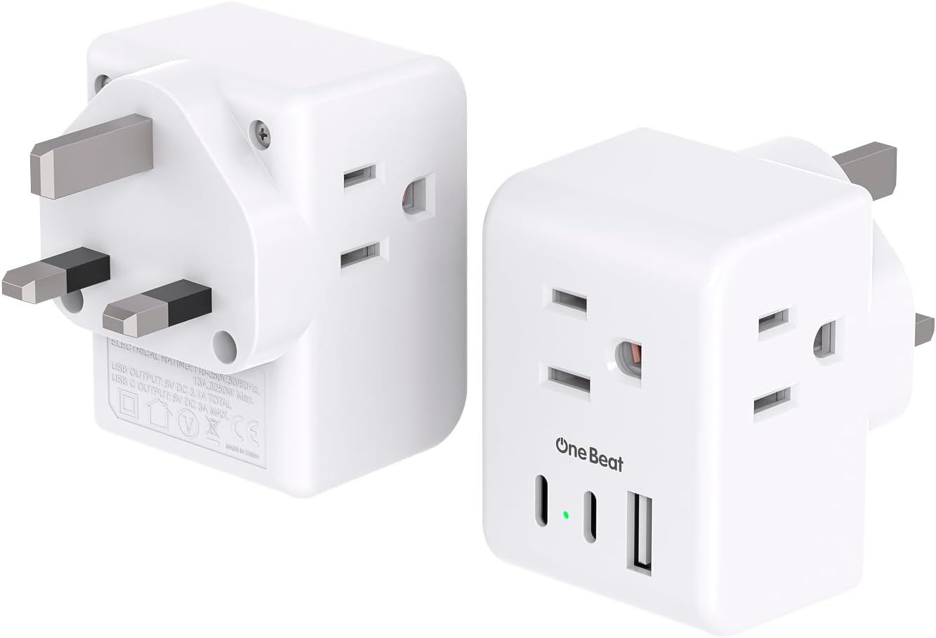 BESTEK UK Travel Plug Adapter Set, Grounded Universal Power
