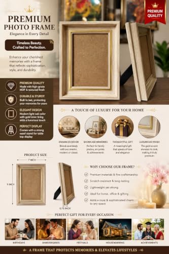 Image of 4x6 Inch Photo Frame Set of 2 - Acrylic Front Table Top Photo Frames with Stand, Dual Orientation Portrait & Landscape Display for Home Office Decor (light pine)