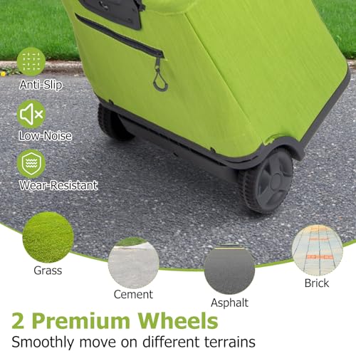 SOARS Einkaufstrolley klappbar, Einkaufswagen mit Teleskopstange & Rädern & 2 vorderseiten Taschen, 50L Shopping Trolley leicht, Einkaufstasche bis 35 kg belastbar – Bild 4