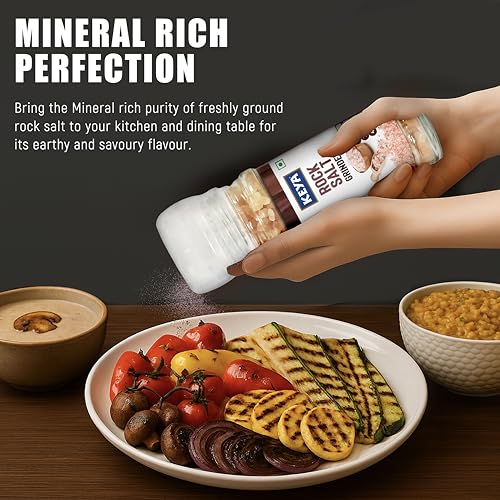 Image of Keya Rock Salt Grinder 100g | Natural, Healthy Alternative to Regular Salt for Cooking, Seasoning & Garnishing | Perfect for Enhancing Flavors in Meals, Snacks, and More | Grinder
