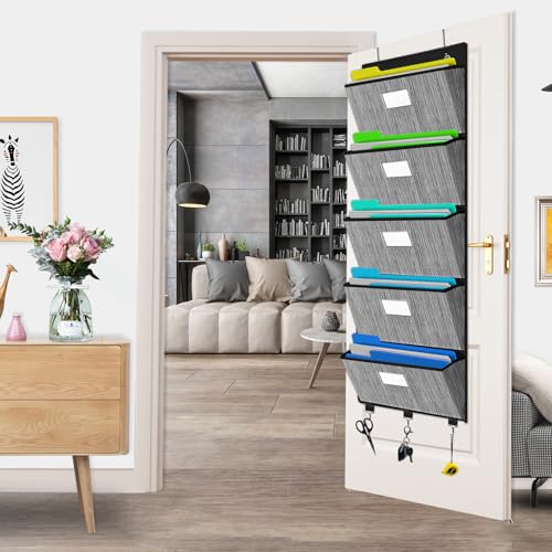 homyfort Organizador de Arquivo Sobre A Porta, Pastas de Arquivo Suspensas, Organizador de Parede co