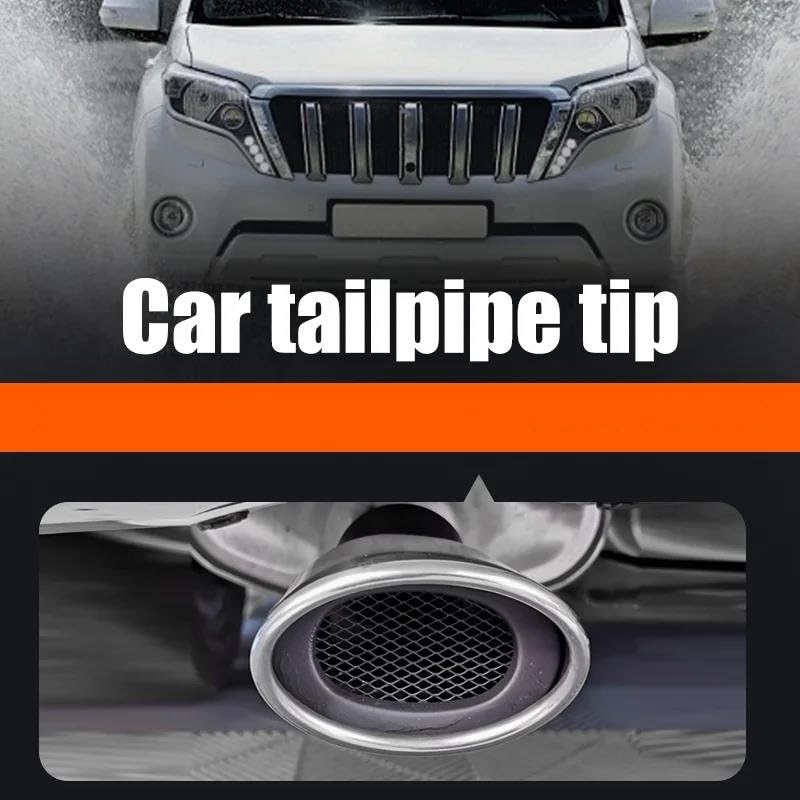 Punta de escape para coche de 5,2-5,8 cm en acero inoxidable decorativo 4