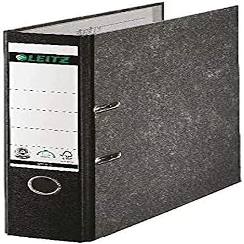 Leitz Standard Lever Arch File 80mm Spine Foolscap Black Ref 1082-95 [Pack of 10]