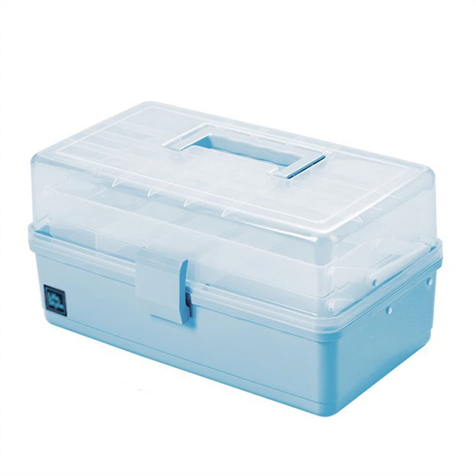 Skrzynka narzędziowa/walizka narzędziowa 3-poziomowa wielofunkcyjna przenośna skrzynka narzędziowa Organizer - plastikowa skrzynka narzędziowa na narzędzia, hobby (złoty S)