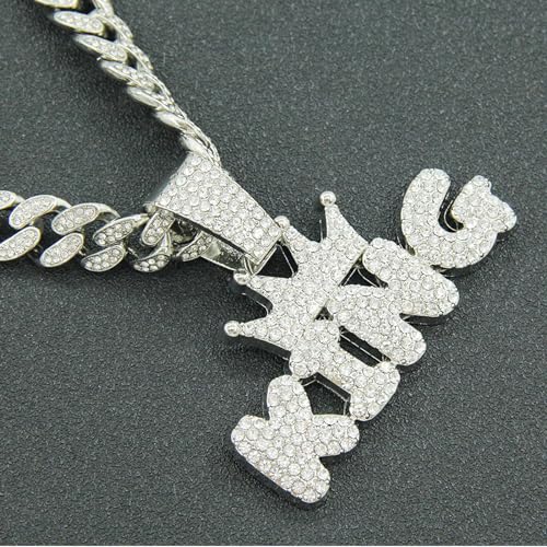 KING Necklace for Men Stainless Steel Religious Retro Nail Cross Pendant Necklace2