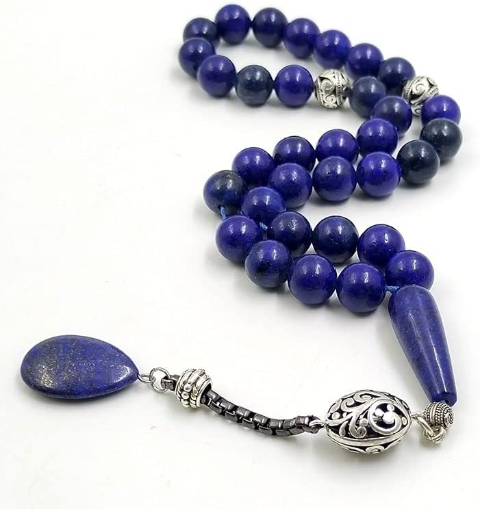 ALBASHAN Tasbih Lapis lazuli MUSLIM prayer beads 33beads bracelet misbaha