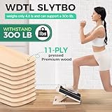 XCMVCN Slant Board for Calf Stretching, 5 Angle Portable Adjustable Calf Wooden Stretch Board with Training Poster, 300lb Weight Capacity for Ankle Heel Feet Leg Knees Physical Therapy Equipment - Image 3