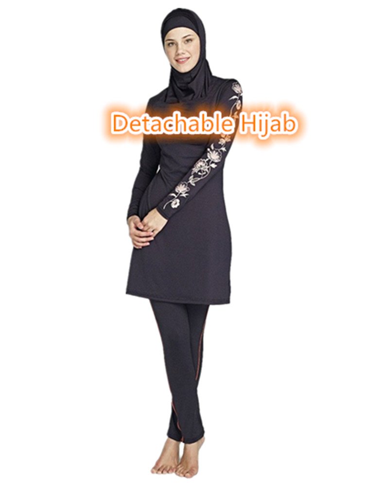 KXCFCYS Stylish Modest Muslim Islamic Swimsuit for Women Hijab & Full Coverage Swimwear Perfect for Swimming, Beach & Daily Wear (NO1, Int'l - XL)