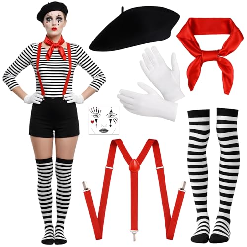 DHDHCPZZ Pantomime Kostüm Clown Kostüm Damen Zirkus Kostüms Damen Geeignet für Kleidungsliebhaber und Partyteilnehmer