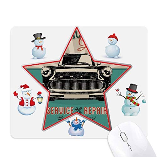 Tapis de souris gamer voiture classique réparation Noël bonhomme de neige