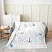 Nautical Anchor Throw Blanket,Boating Lover Flannel Blanket for Kids Teens Adult Room Decor,Outdoor Adventure Fleece Blanket Lake House Style Fuzzy Blanket for Chair/Sofa,60