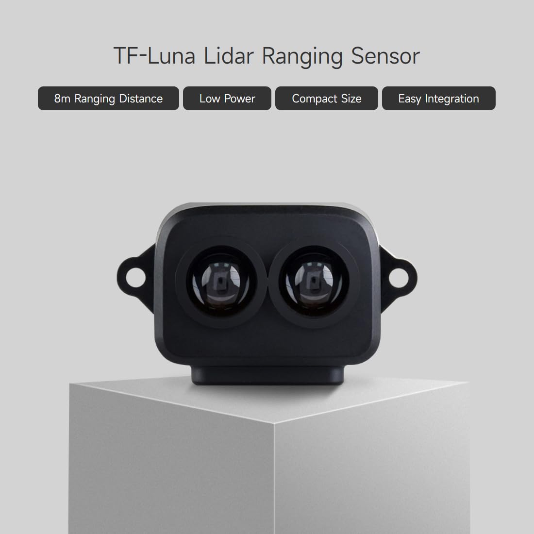 Waveshare TF-Luna Lidar Ranging Sensor, 8m Ranging Distance, Low Power & Compact Size, Easy to Integrate, Mini Laser ranging Module, TOF Ranging Principle,Different Models for Choosing