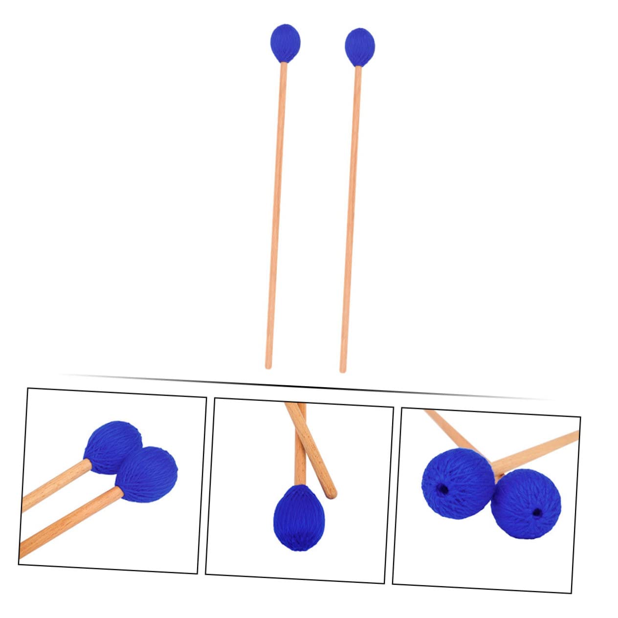 ibasenice 3pares Baquetas De Marimba De Cabeza De Hilo Para Percusión Escenarios De Música y Práctica De Instrumentos