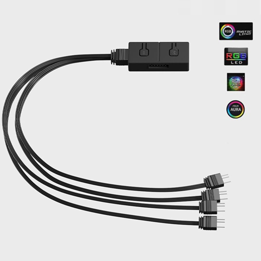 5 V 3-pinowy Argb do 12 V 4-pinowy konwerter RGB 5 V/3 Add-RGB do 12 V/4-pinowy adapter 5 V 3-pinowy kontroler ręczny