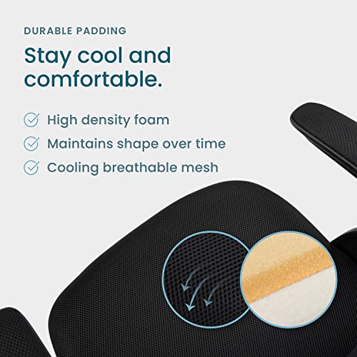 Office Chair, Desk Chairs Mesh Computer Desk Chair With Wheels Ergonomic Office Chair Height Adjustable Swivel Task Chair With Mid Back, Flip-Up Arms And Lumbar Support, Black #TOP3